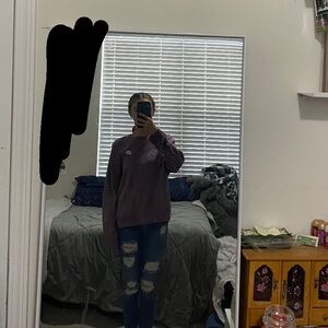 Nike Purple and White Sweatshirt Top